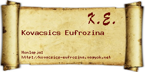 Kovacsics Eufrozina névjegykártya